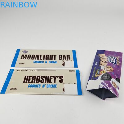 Aluminium Foil Chocolate Packaging Bags Back Sealed Custom Printed Mylar Bags