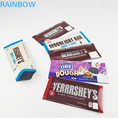 Aluminium Foil Chocolate Packaging Bags Back Sealed Custom Printed Mylar Bags