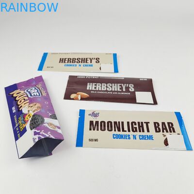Aluminium Foil Chocolate Packaging Bags Back Sealed Custom Printed Mylar Bags