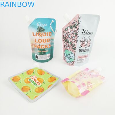 Kemasan Kantung Cerat Sampo Kustom Kosmetik Spouted Liquid Stand Up Pouches