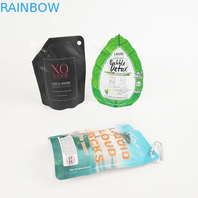 Kemasan Kantung Cerat Sampo Kustom Kosmetik Spouted Liquid Stand Up Pouches