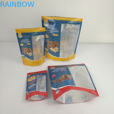 Tas Kemasan Glossy Smell Proof Makanan Kering Makanan Ringan Mylar Ziplock Stand Up Bags