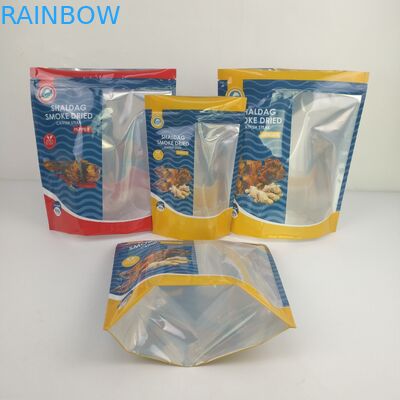 Tas Kemasan Glossy Smell Proof Makanan Kering Makanan Ringan Mylar Ziplock Stand Up Bags
