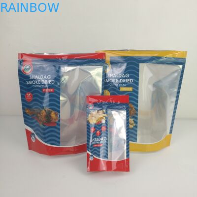 Tas Kemasan Glossy Smell Proof Makanan Kering Makanan Ringan Mylar Ziplock Stand Up Bags