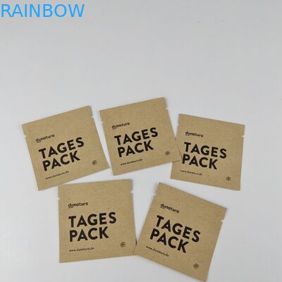 Custom Printing Kantong Kertas Kraft Biodegradable MOPP 3 Side Sealed Bags