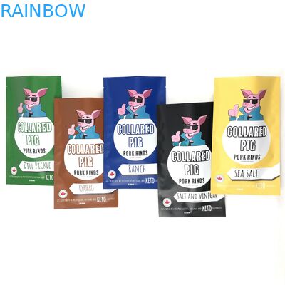 Sesuaikan 35g Makanan Mylar Bag Packaging Cannabis Plastic Mylar Stand Up Pouches