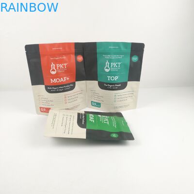 Stand Up Aluminium Packaging Bags Makanan Ringan Tembakau Rempah-rempah Tas Ziplock yang Dapat Ditutup Kembali