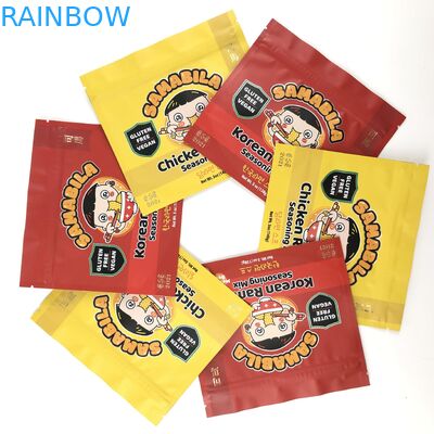 Tas Mylar Cetak Kustom Transparan Kantong Bukti Bau 3.5g Tas Foil Ziplock yang Dapat Dimakan