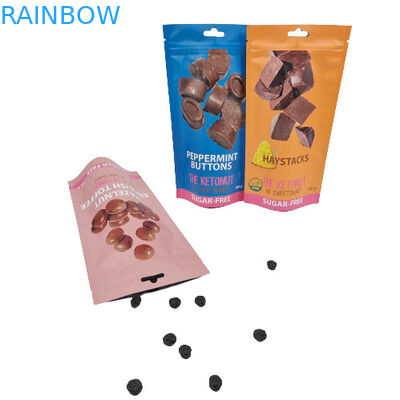 Tas Kemasan Makanan Berwarna Stand Up Food Grade Laminated Aluminium Foil Mylar Zip Lock Bags