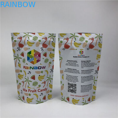 Tas Kemasan Makanan Berwarna Stand Up Food Grade Laminated Aluminium Foil Mylar Zip Lock Bags