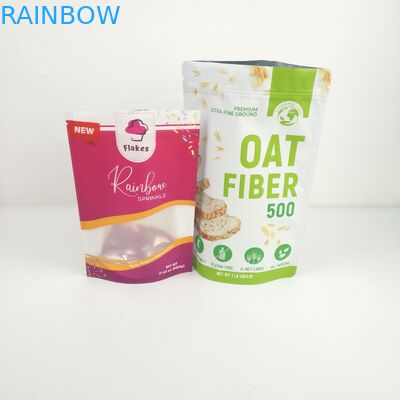 Kantong Kemasan Makanan Yang Dapat Dimakan Ritsleting Tas Paket Makanan Ringan Untuk Permen Kue