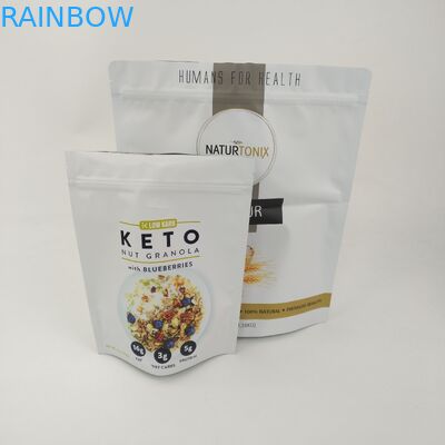 3.5g Tas Kemasan Makanan Yang Dapat Dimakan Mylar Stand Up Pouches With Zipper Window