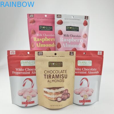 3.5g Tas Kemasan Makanan Yang Dapat Dimakan Mylar Stand Up Pouches With Zipper Window