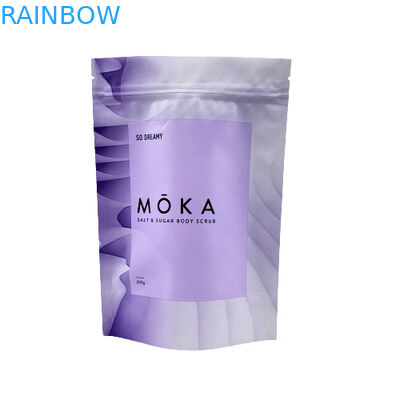 Logo Kustom Dicetak Stand Up Ziplock Pouch Garam Laut / Sabun Cair / Kemasan Lulur