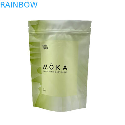 Logo Kustom Dicetak Stand Up Ziplock Pouch Garam Laut / Sabun Cair / Kemasan Lulur