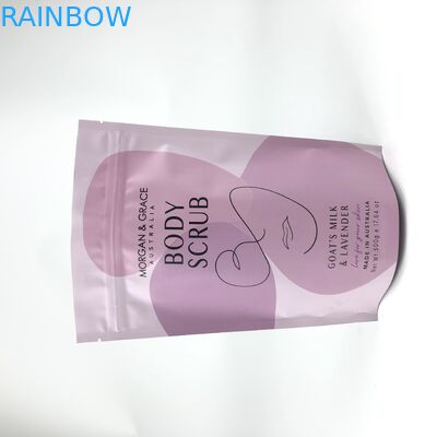 Zipper Mylar Stand Up Pouches Gravnre Printing Untuk Garam Mandi Lulur Tubuh