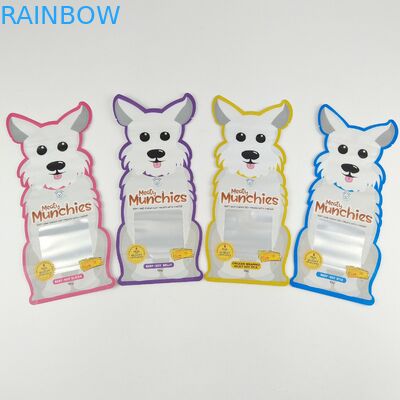 Hologram Dicetak Berbentuk Tidak Teratur Die Cut Mylar Bags 3.5g - 28g Childproof Smell Proof Bag