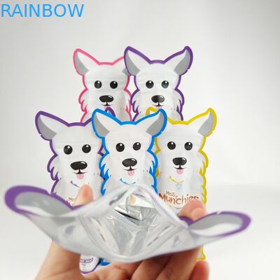 Hologram Dicetak Berbentuk Tidak Teratur Die Cut Mylar Bags 3.5g - 28g Childproof Smell Proof Bag