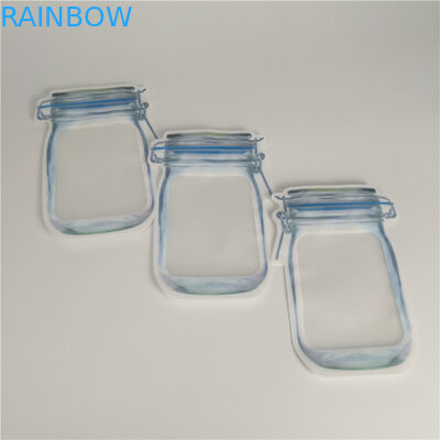 Custom Shape Die Cut Mylar Bag 3.5g Holographic Smell Proof Bag Dengan Ziplock