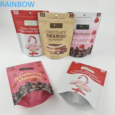 3.5g Mylar Ziplock Bags Custom Printed Moisture Proof Untuk Pengemasan Biskuit Permen Manis