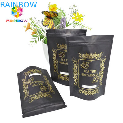 Logo Kustom White Coffee Beans Tea Mylar Aluminium Foil Bags Smell Proof