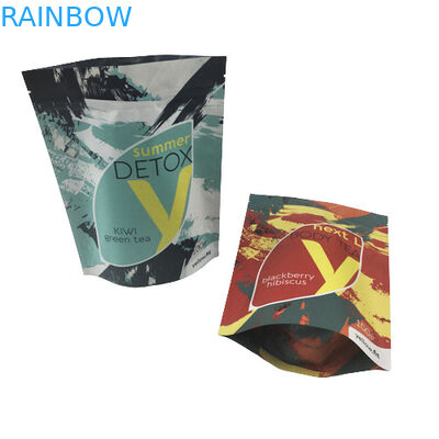 Logo Kustom White Coffee Beans Tea Mylar Aluminium Foil Bags Smell Proof