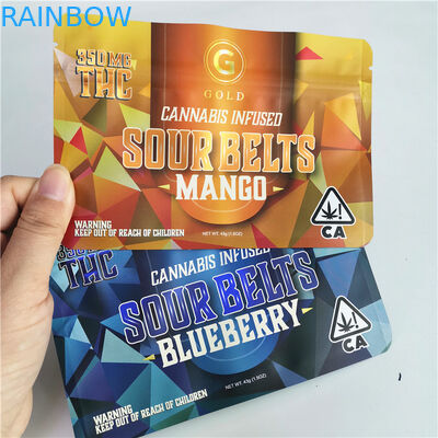 CBD Weed Ganja Packaging Bag 420 Digital Printing Doypack Die Cut Dupa Herbal