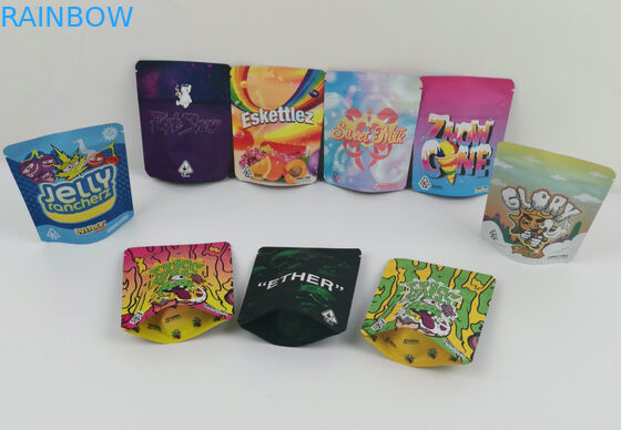 CBD Weed Ganja Packaging Bag 420 Digital Printing Doypack Die Cut Dupa Herbal