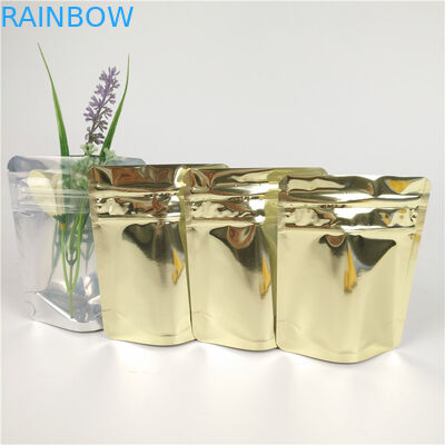 Tas Kemasan Kue Holografik Aluminium Glossy 3.5g 7g Stand Up Pouches