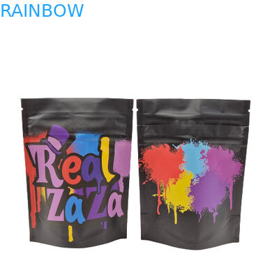 Tas Kemasan Mylar Cetak Kustom Bau Bukti Stand Up Hologram Cookie 30 Mikron