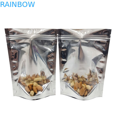 Tas Kantong Mylar Plastik Cetak yang Dapat Ditutup Kembali 3.5g Kemasan Sentuhan Lembut Dengan Ritsleting