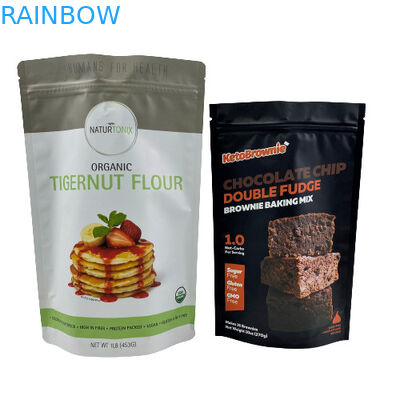 Tas Kantong Mylar Plastik Cetak yang Dapat Ditutup Kembali 3.5g Kemasan Sentuhan Lembut Dengan Ritsleting