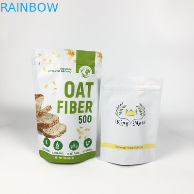 Kemasan Label Kustom Mylar Pouches Oatmeal Heat Seal Laminated Pouches Zipper Doypacks