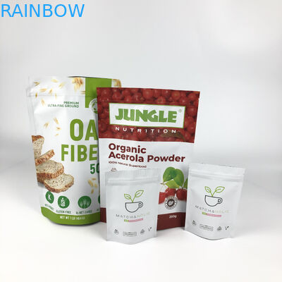 Kemasan Label Kustom Mylar Pouches Oatmeal Heat Seal Laminated Pouches Zipper Doypacks