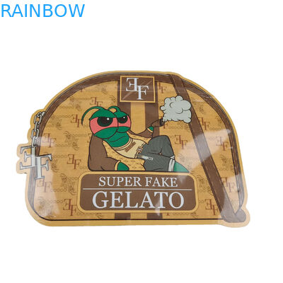Bentuk Cetak Kustom Die Cut Mylar Bags 1g 3.5g 7g 14g 28g Untuk Permen Kue yang Dapat Dimakan