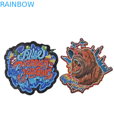 3.5g 7g 14g 28g Desain Kustom Irregular Child Proof Die Cut snack Kemasan Plastik Berbentuk