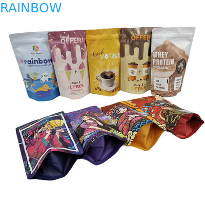 Kemasan Makanan Dengan Zipper Edible 250g Coffee Bar Wrapper Resealable Stand Up Pouch