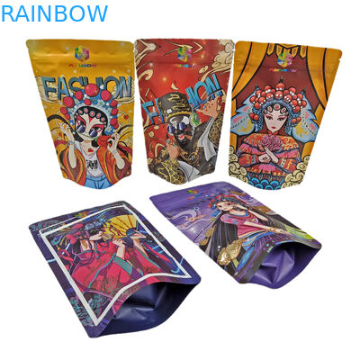 Edible Foil Stand Up Zipper Pouch 100g Plastik Untuk Permen/Snack/Kopi/Pet Makanan Mylar Tas