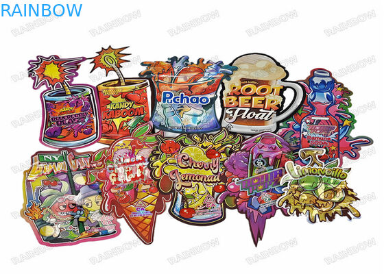 Logo Kustom Die Cut Ziplock Bags Small 3.5g Food Grade Packaging Smell Proof Zipper