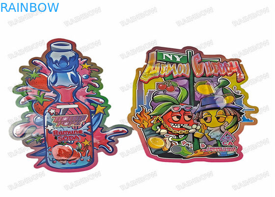 3.5g Die Cut Edible Holograph Irregular Bentuk Khusus Kemasan Makanan Plastik Zipper Mylar Bag