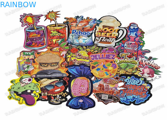 3.5g 7g 14g 28g Berbentuk Khusus Bau Makanan Permen Tas Die Cut Kantong Mylar