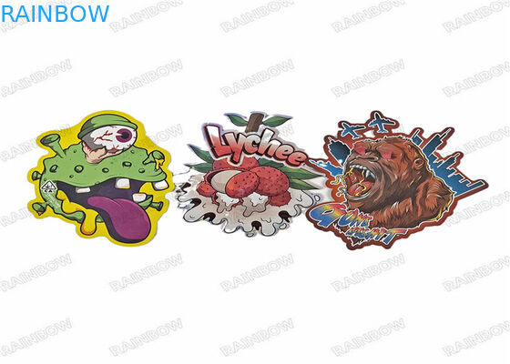 Edible Mylar Bags Die Cut Kantong Plastik Berbentuk Pecial Dengan Ziplock 3.5g Candy Cookie Bags