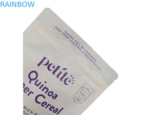 Kantong Stand Up Kertas Kraft Biodegradable Kantong Kemasan Makanan