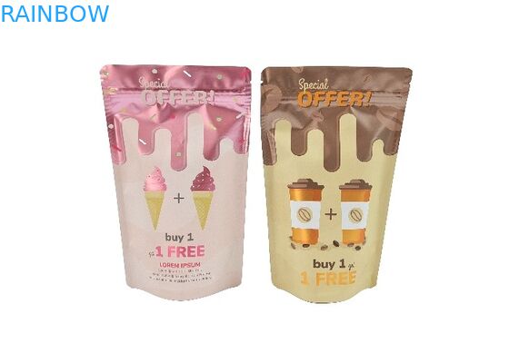 Matte Metallic Stand Up Bag Makanan Kustom Kemasan Teh Aluminium Foil Mylar Bag