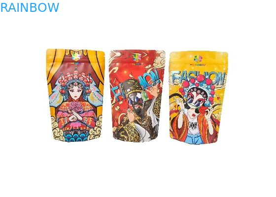 Penyimpanan Makanan Penutup Kacang Permen Kacang Makanan Berdiri Kantong Makanan Mylar Dengan Ziplock yang Dapat Ditutup Kembali