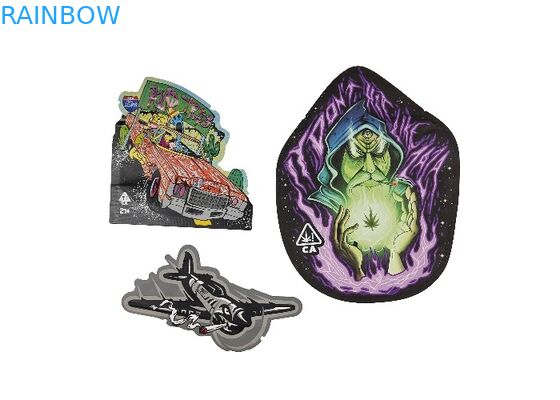 Tas Kunci Zip Mylar Plastik Sentuhan Lembut 3,5g Pencetakan Digital Berbentuk Khusus