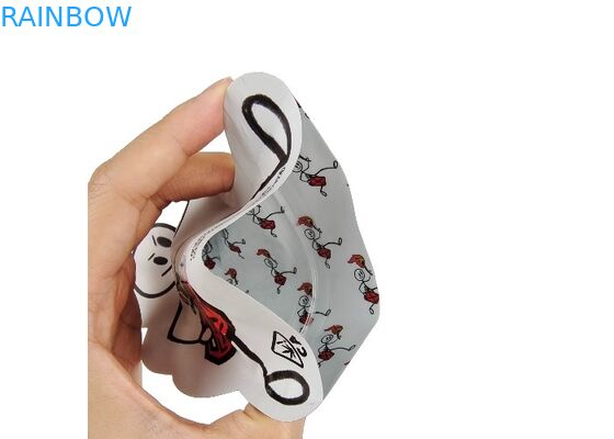 Logo Kustom Tempat UV Cetak Zip Lock Mylar Pouch Die Cut Bag Self Heat Seal Untuk Pengemasan Makanan