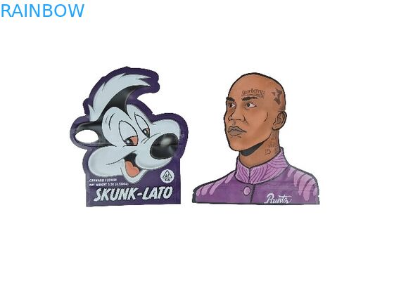 Tas Kunci Zip Pengaman Anak Berbentuk Khusus Dapat Ditutup Kembali 3.5g - 28g Kantong Bukti Bau