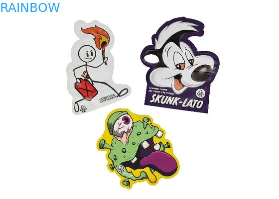 Tas Kunci Zip Pengaman Anak Berbentuk Khusus Dapat Ditutup Kembali 3.5g - 28g Kantong Bukti Bau