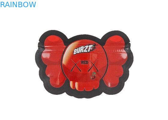 Kantong Bukti Bau Plastik Cetak Logo Kustom 0,125oz 1oz Tas Mylar Ziplock yang Dapat Dimakan